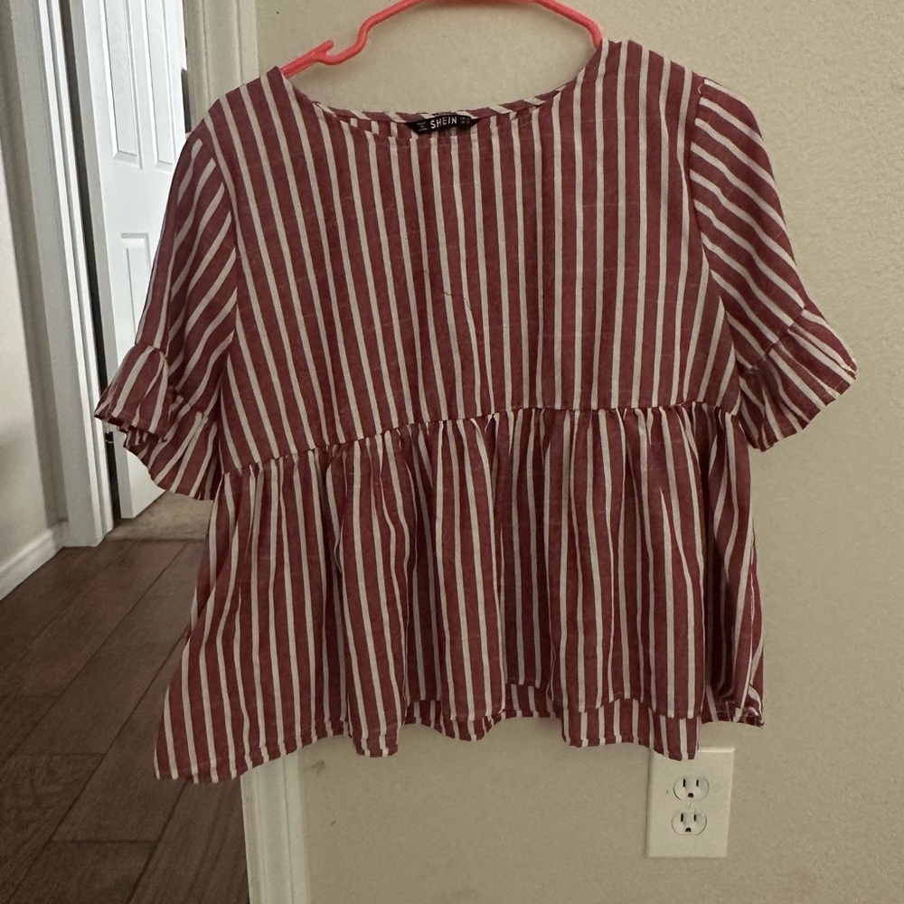 Red stripped blouse